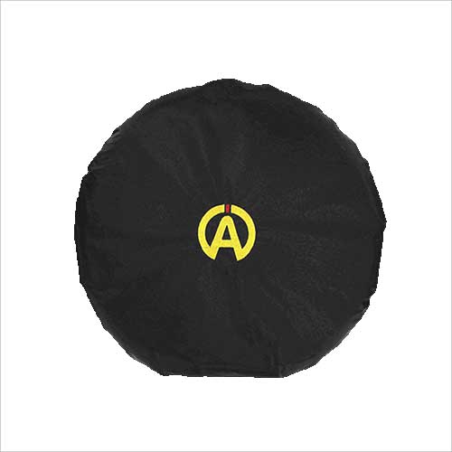Steering wheel cover with ALFANO logo