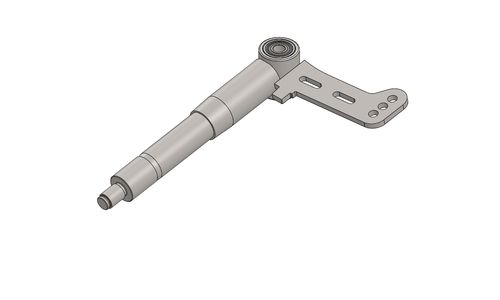 WELDED CHROMED STUB AXLE LH 25-25 40mm 10.2 PIN M10 COMPLETE per 2 cuscinetti 6000 (d.10MM)