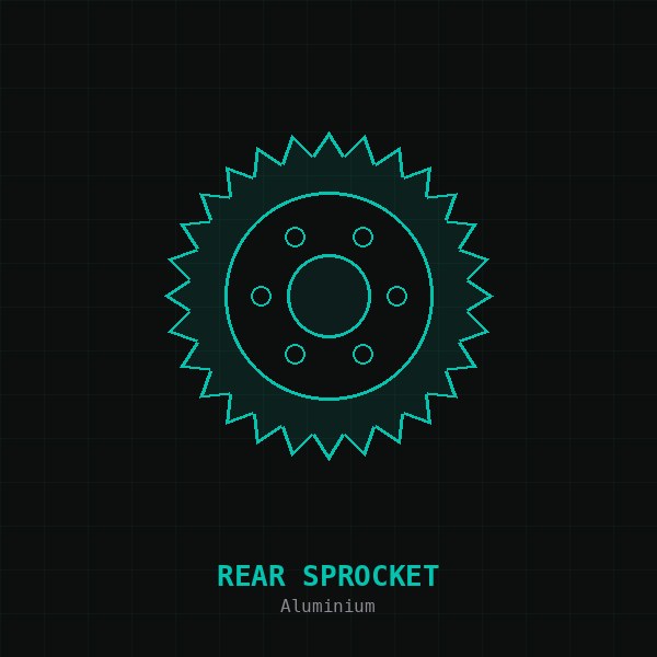 REAR SPROCKET ALUMINUM 219-70T